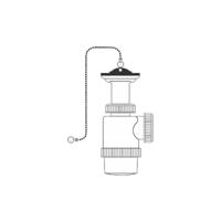 Washbasin Siphon Mirtak v70 PVC - thumbnail