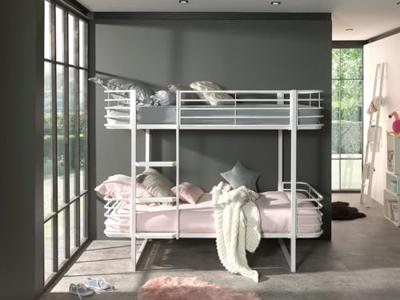 Vipack stapelbed Oscar metaal - wit - 166x104x205 cm