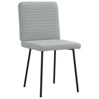 Eetkamerstoelen 2 st fluweel lichtgrijs - thumbnail