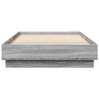 Bedframe met LED-verlichting grijs sonoma eikenkleur 90x200 cm - thumbnail