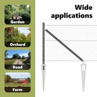 VidaXL Afrasteringspaal grijs 25 x 0,6 m (36 mm gaas) staal en pvc - thumbnail