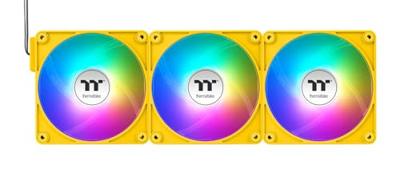 Thermaltake CT120 EX Reverse ARGB Sync PC Cooling Fan Bumblebee 3 Pack PC-ventilator Geel (b x h x d) 120 x 120 x 25 mm Thermaltake CT120 EX Reverse ARGB Sync PC Cooling Fan Bumblebee 3 Pack PC-ventilator Geel (b x h x d) 120 x 120 x 25 mm