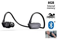 Lenco BTX-860 Bluetooth hoofdtelefoon, 8 GB MP3-speler, IPX-8 waterdicht, tot 10 uur speeltijd, zwart - thumbnail