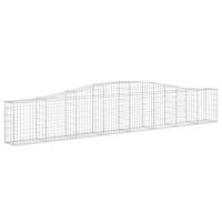 VidaXL Schanskorf gewelfd 400x30x60/80 cm gegalvaniseerd ijzer - thumbnail
