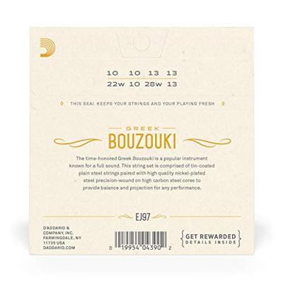 D'Addario EJ97 8-snarige snarenset voor Griekse bouzouki