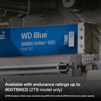 Western Digital wds250g3b0e sn580 wd blue ssd, 250 gb, m.2 nvme, pcie gen 4x4, 4000 mb/s - thumbnail