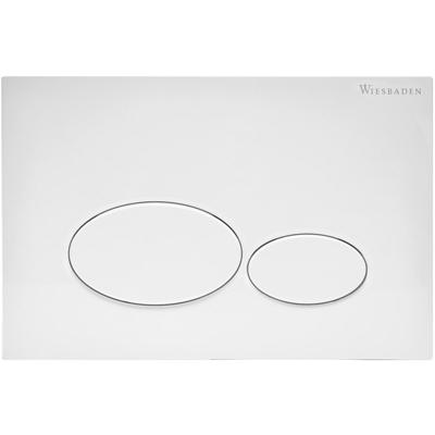 Wiesbaden X32 Glanzende Witte Drukplaat voor Inbouwreservoir