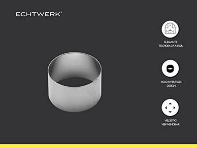 ECHTWERK Tafel accessoires (servetringen "rond" gemaakt van ede, RVS, 4-delig)