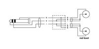 Cordial 14856 Jackplug / Cinch Audio Y-adapter [1x Jackplug male 3,5 mm - 2x Cinch-stekker] 3 m Zwart PVC-mantel, Tweelingkabel - thumbnail