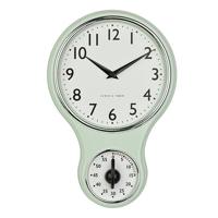 TFA Dostmann 60.3073.20 Wandklok Kwarts, Mechanisch 196 mm x 58 mm x 300 mm Mint, Groen - thumbnail