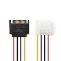 Nedis CCGP73520VA015 Interne Voedingskabel Molex Male - 2x Sata 15-pins Female 0,15 M Diverse - thumbnail