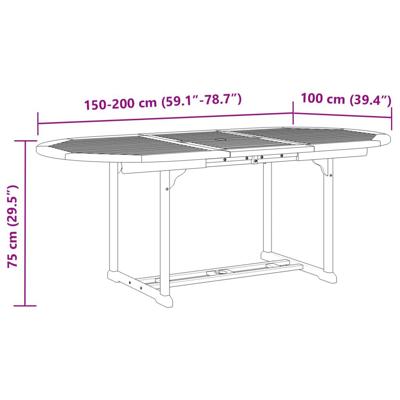 7-delige Tuinset poly rattan en massief hout grijs