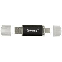 USB stick INTENSO Twist Line 256 GB Antraciet (2 Stuks) - thumbnail