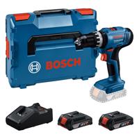 Bosch Blauw GSB 18V-25 Accuklopboorschroevendraaier | Incl. 2x GBA 18V 2,0 Ah en Lader GAL 18V-40 - 06019K9302 - thumbnail