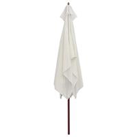 Parasol met houten paal 200x300 cm crmewit - thumbnail