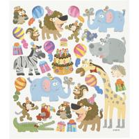 Creativ Company Stickers, dieren verjaardag, vel 15x16,5 cm, 1 vel - thumbnail