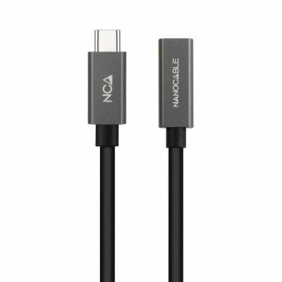 NANOCABLE 10.01.4401 - USB 3.2 Gen2x2 20 Gbit/s 3A-kabel, 4K/60 Hz, USB-C-stekker naar USB-C-aansluiting, zwart, 1 m