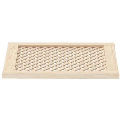 VidaXL Kastdeuren met latwerk 2 st 49,5x69 cm massief grenenhout
