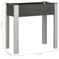 Plantenbak verhoogd 75x40x75 cm HKC grijs - thumbnail