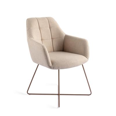 Jesper Home Eetkamerstoel 'Noto' Cross Rose, kleur Overnight Oats