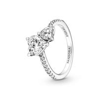 Pandora 191198C01 Ring Sparkling Heart Solitaire zilver-zirconia wit - thumbnail