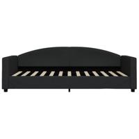 Slaapbank met matras 90x200 cm stof zwart - thumbnail