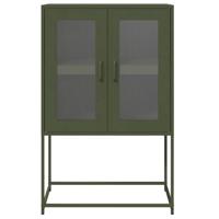 Hoge kast 68x39x107 cm staal olijfgroen - thumbnail