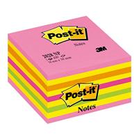 Post-it Notes kubus, 450 vel, ft 76 x 76 mm, roze-geel tinten - thumbnail