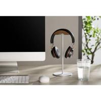 SpeaKa Professional SP-HPS-350 Koptelefoonstandaard Zilver, Walnoot - thumbnail