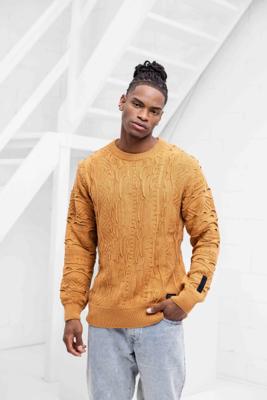 Carlo Colucci C9016 56 Sweater Heren Bruin - Maat S - Kleur: Bruin | Soccerfanshop