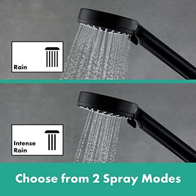 Showerpipe HansGrohe Vernis Blend 200 1 Jet Reno EcoSmart Mat Zwart - thumbnail