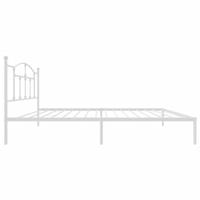 Bedframe met hoofdbord metaal wit 107x203 cm - thumbnail
