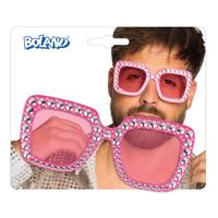 Boland Partybril bling bling felroze - thumbnail