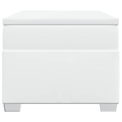Boxspring met matras kunstleer wit 90x200 cm - thumbnail