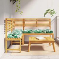 Palletkussen voor zitting 6 pcs Bladpatroon 40 x 40 x 8 cm - thumbnail