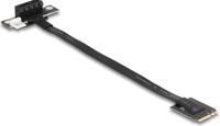 DeLOCK M.2 Key A+E to PCIe x1 NVMe Adapter angled with 20 cm cable controller - thumbnail
