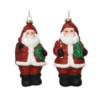 Kerstman kunststof 2ass candy stick santa with tree Kerstversiering Decoris - Decoris - thumbnail