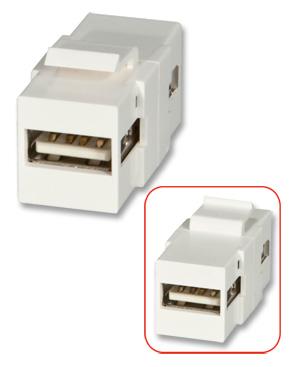 LINDY 60553 USB Type A dubbele koppeling keystone voor wanddozen
