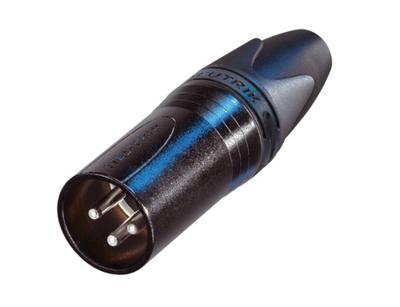 Neutrik NC3MXX-BAG Male XLR kabeldeel 3p zwart Neutrik NC3MXX-BAG Male XLR kabeldeel 3p zwart