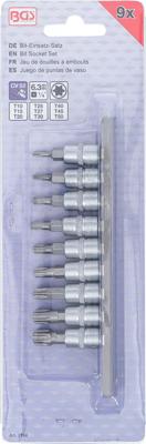 BGS technic Bit Insert Set 1/4" Torx T10 - T50 9 Pcs.