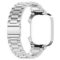 Stalen schakelband met case - Zilver - Xiaomi Redmi Watch 3 - thumbnail
