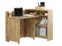 Uitklapbaar bureau CONCEPTION SLIM artisan eik links - thumbnail