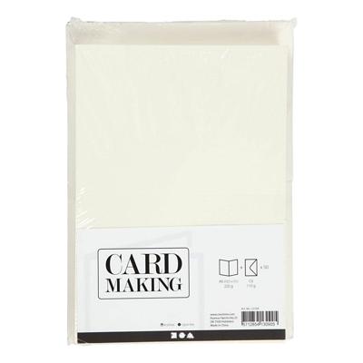 Creativ Company Kaarten en enveloppen off-white, 50 sets