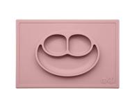 Alles-in-één Happy-placemat met bordje van EZPZ van siliconen roze - thumbnail