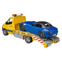 Bruder 02675 Mercedes Benz Sprinter Autotransporter en Roadster + Licht en Geluid - thumbnail