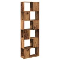 Boekenkast/kamerscherm 60x24x186 cm oud houtkleurig - thumbnail