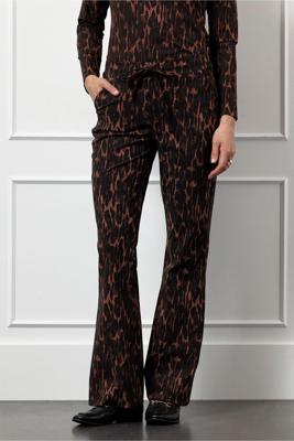 Studio Anneloes Flair Drawstring Animal Trousers 13253 Flared 9997 Multi Color