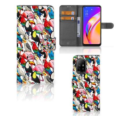 OPPO Reno5 Z | A94 5G | Telefoonhoesje | Met pasjeshouder | Birds