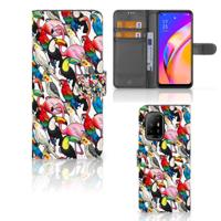 OPPO Reno5 Z | A94 5G | Telefoonhoesje | Met pasjeshouder | Birds - thumbnail