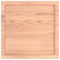 VidaXL Wastafelblad 60x60x(2-6) cm behandeld massief hout lichtbruin - thumbnail